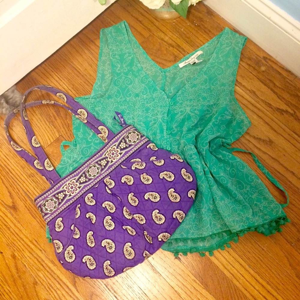 Fun @ Breezy Boho Top w Ties @ Pompom edging! 🎢💚 - Picture 3 of 8